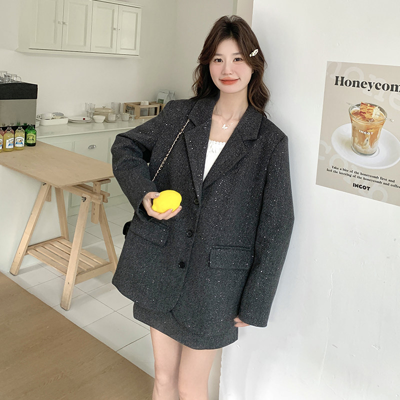 现货已出2025烫钻西服裙子两件套装ZB237-6815-P185-K249，女装套装/套裙，浙宝237