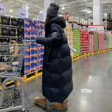 大货已出2025冬学院黑色暖鹅绒带帽长款羽绒ZB237-8863-P410-K618，女装羽绒服，浙宝237