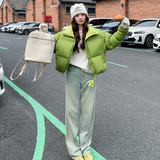 麦穗牛油果绿现货25冬50鸭绒羽绒短款ZB237-6661-p195-k298，女装羽绒服，浙宝237