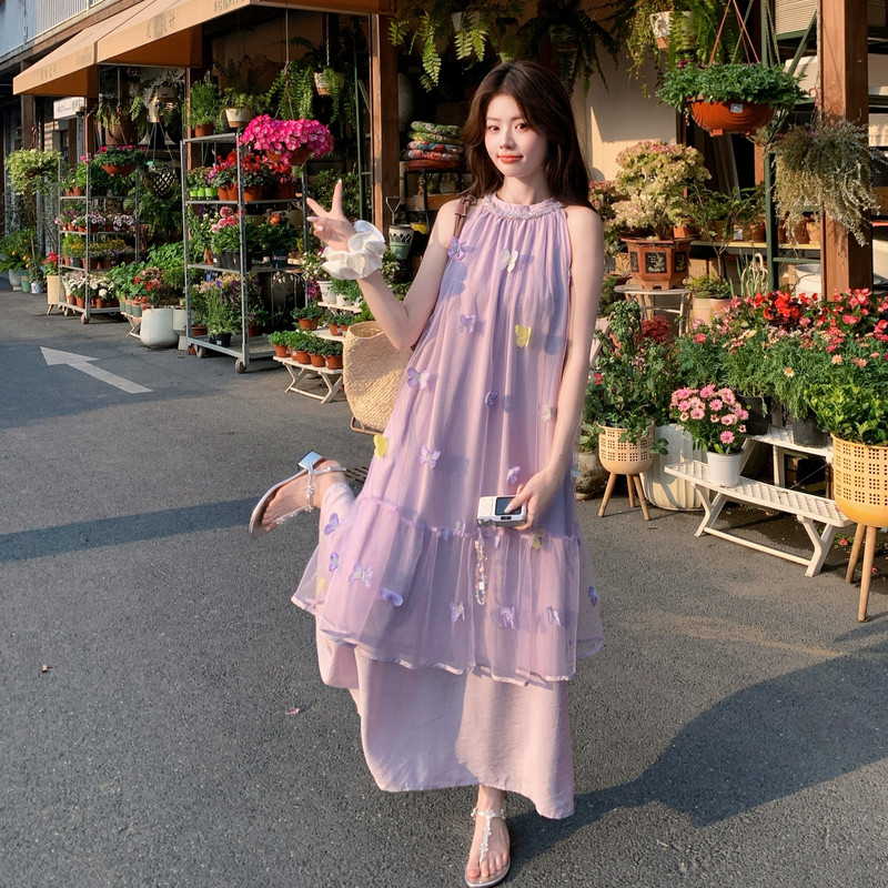 现货已出紫色26韩系仙气儿立体花朵连衣裙RF2C518-2665-P155-K248,商品下架区,浙宝237