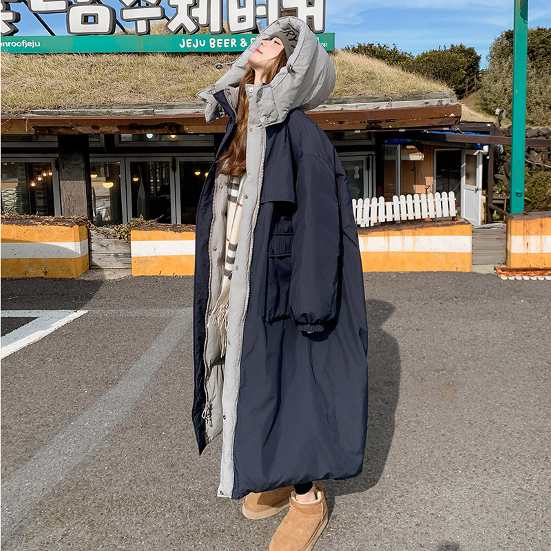 正反两面穿撞色已出24冬季学院带帽长款ZB237-6618-P450-K678,女装羽绒服,浙宝237