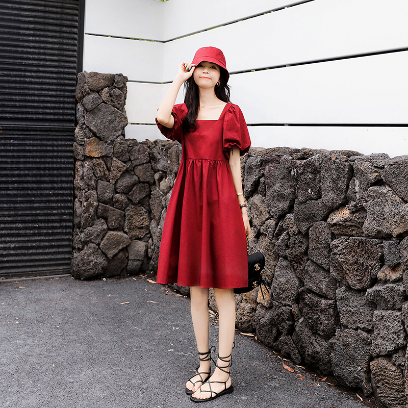 现货已出四色带帽子宽松娃娃裙ZB237-8907-p80-k138，女装套装/套裙，浙宝237