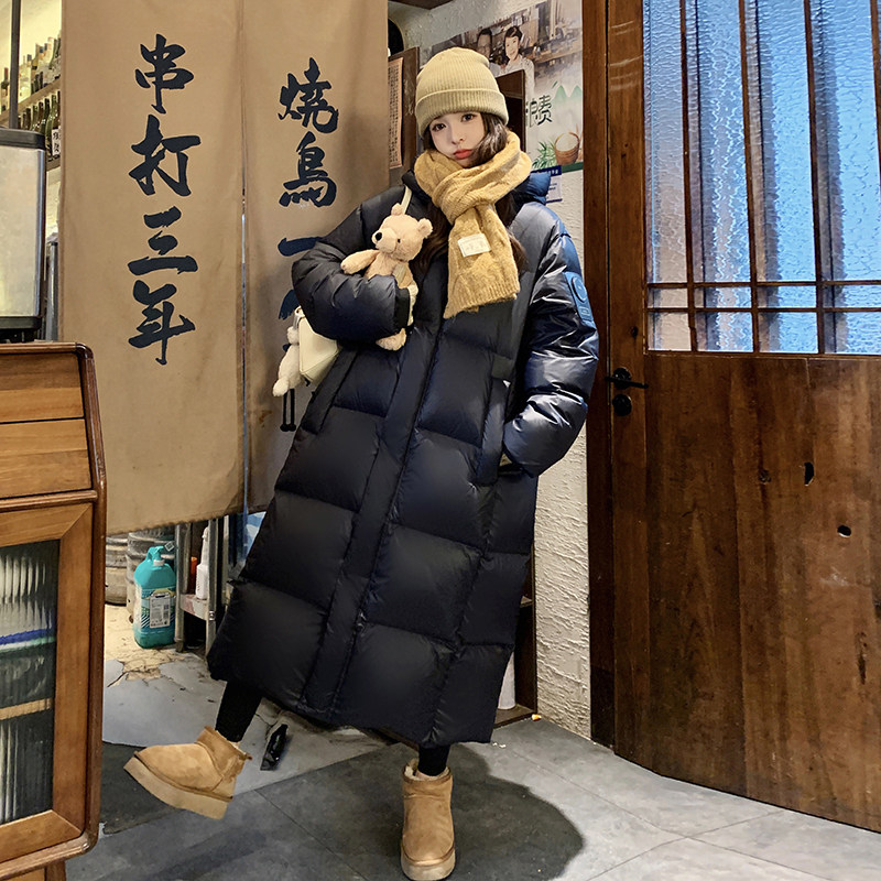 大货已出2025冬学院黑色暖鹅绒带帽长款羽绒ZB237-8863-P410-K618,女装羽绒服,浙宝237