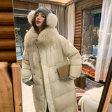 狐狸毛毛领现货25冬50鸭绒羽绒简约长款款ZB237-6693-p380-K569，女装羽绒服，浙宝237