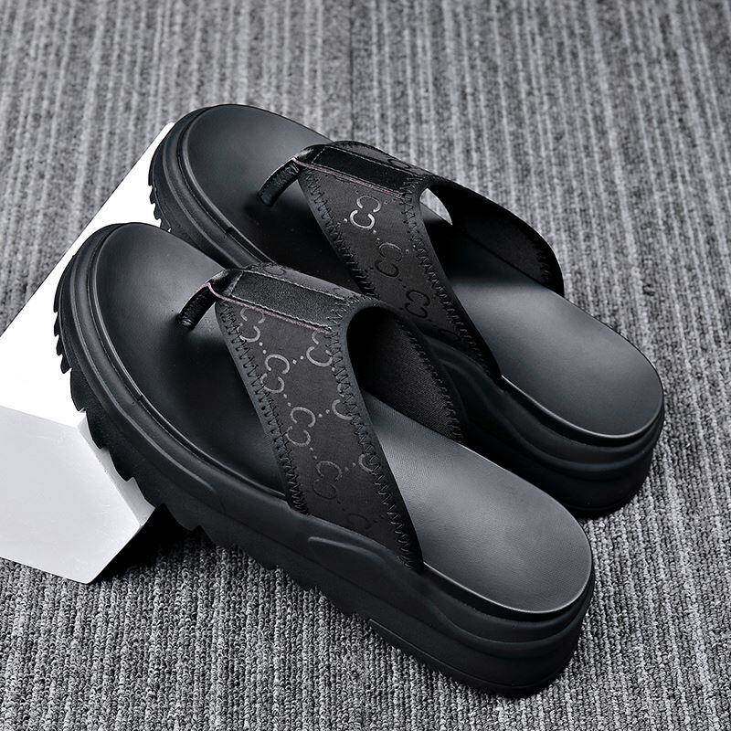 人字拖鞋男潮流夏季沙滩鞋增高厚底外穿防滑罗马凉鞋越南夹脚凉拖