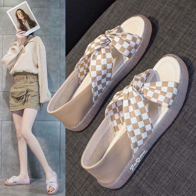 真皮平底凉鞋女2025年夏季新款仙女风百搭配裙子防滑孕妇鞋凉拖鞋