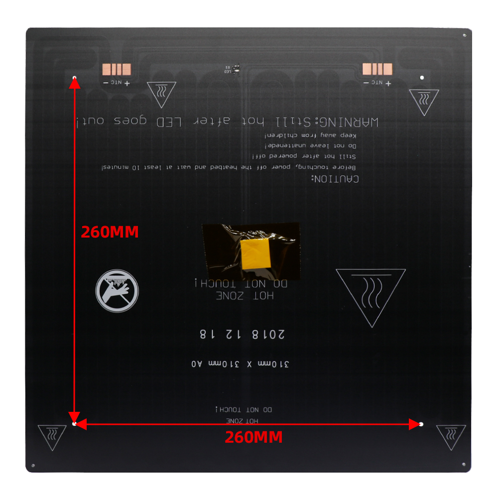 铭泰3D打印机配件铝基板热床打印面积310310MM加热平台260w