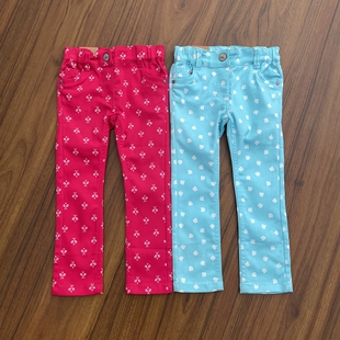 长裤 休闲修身 小中可调皮筋腰带绣花薄款 130码 春秋款 女童长裤