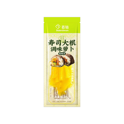 百钻寿司大根调味萝卜条黄色紫菜包饭专用材料商用做日式料理食材