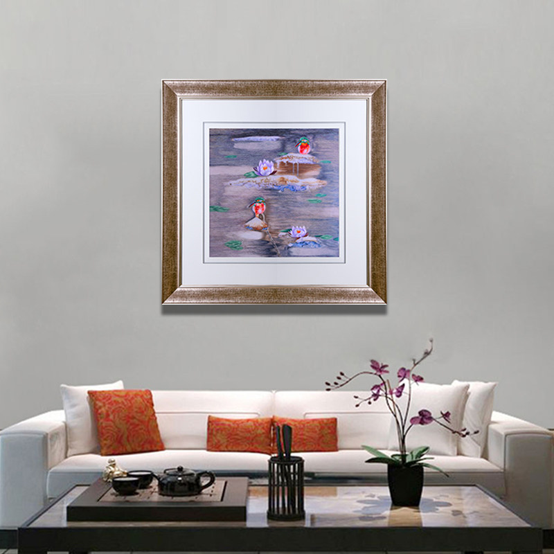 艺术画挂画个性创意欧式餐厅墙面装饰壁画油画装饰画苏绣刺绣手工