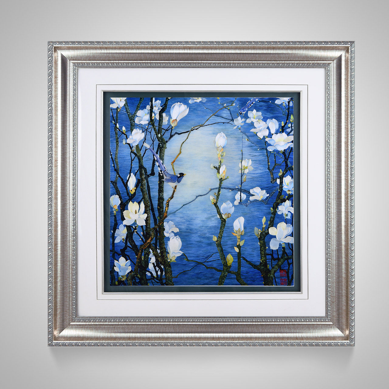 玄关装饰画过道欧式油画挂画客厅壁画餐厅墙画装饰苏绣成品收藏品