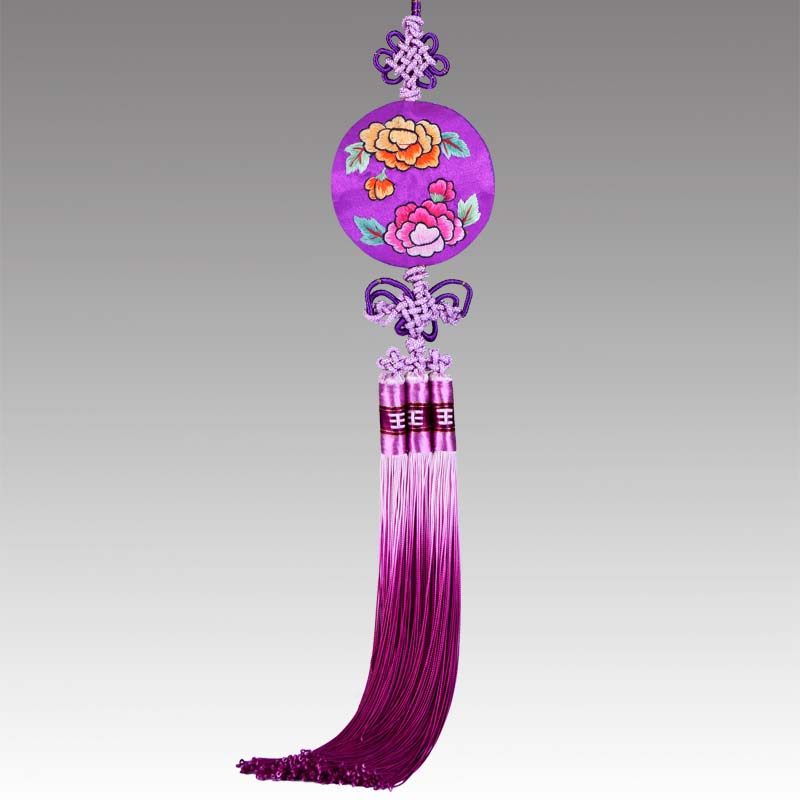 江南绣庄苏绣成品苏州特色刺绣汽车挂件手工工艺礼品国色天香