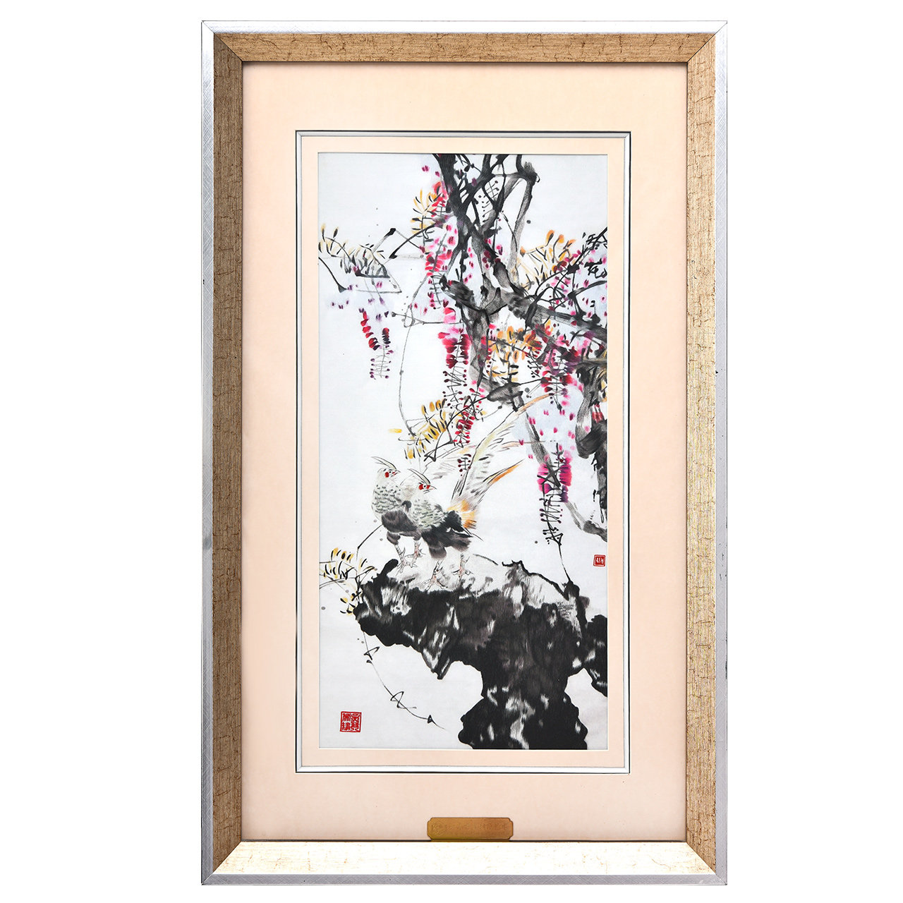 苏绣刺绣手工玄关装饰画竖版走廊书房挂画餐厅壁画饭厅单幅墙画