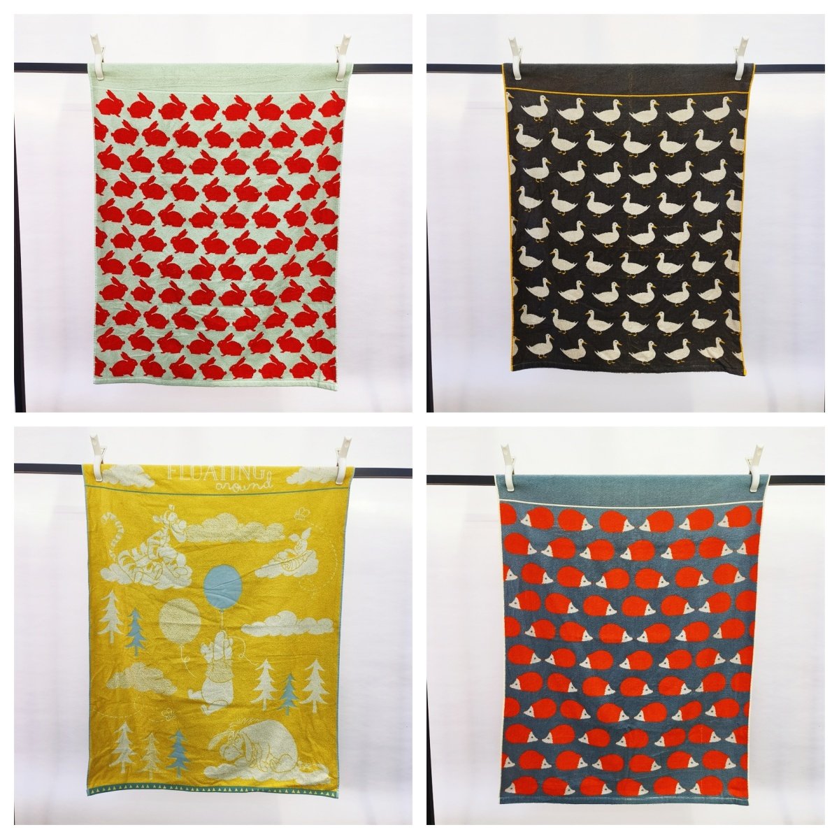 儿童浴巾纯棉色织双线圈可爱卡通儿童洗澡巾游泳裹巾吸水柔软全棉