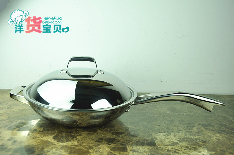 双立人德国32cm带蒸屉不粘锅图片