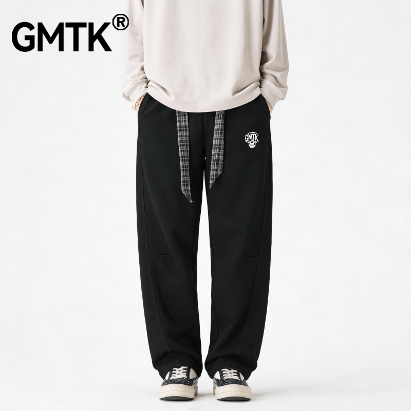 GMTK 美式高街弯刀休闲裤子男秋季潮牌宽松运动卫裤垂感直筒裤,男装,卫裤,淘宝优惠券,粉丝福利购,淘宝优惠卷
