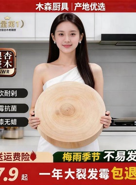 银杏木菜板整木切菜板菜墩抗菌刀板实木菜板案板厨房砧板家用