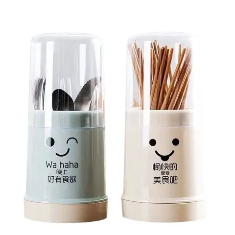 卡通筷子架塑料带盖置物架筷子筒防尘家用沥水收纳盒厨房餐具收纳
