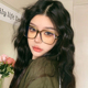 韩版 大框高级感橄榄绿眼镜框女潮圆脸大框素颜TR90近视镜眼睛框架