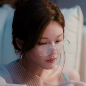 许我耀眼许妍赵露思同款 高级可配度数眼镜 椭圆无框超轻眼镜架女款