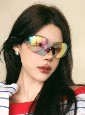 Y2K辣妹骑行变色防晒墨镜女