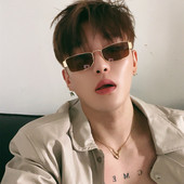 高级感茶色墨镜个性 美式 复古男款 窄框偏光防紫外线近视太阳眼镜潮