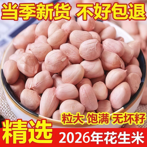 2026年新鲜白沙花生米精选大颗粒