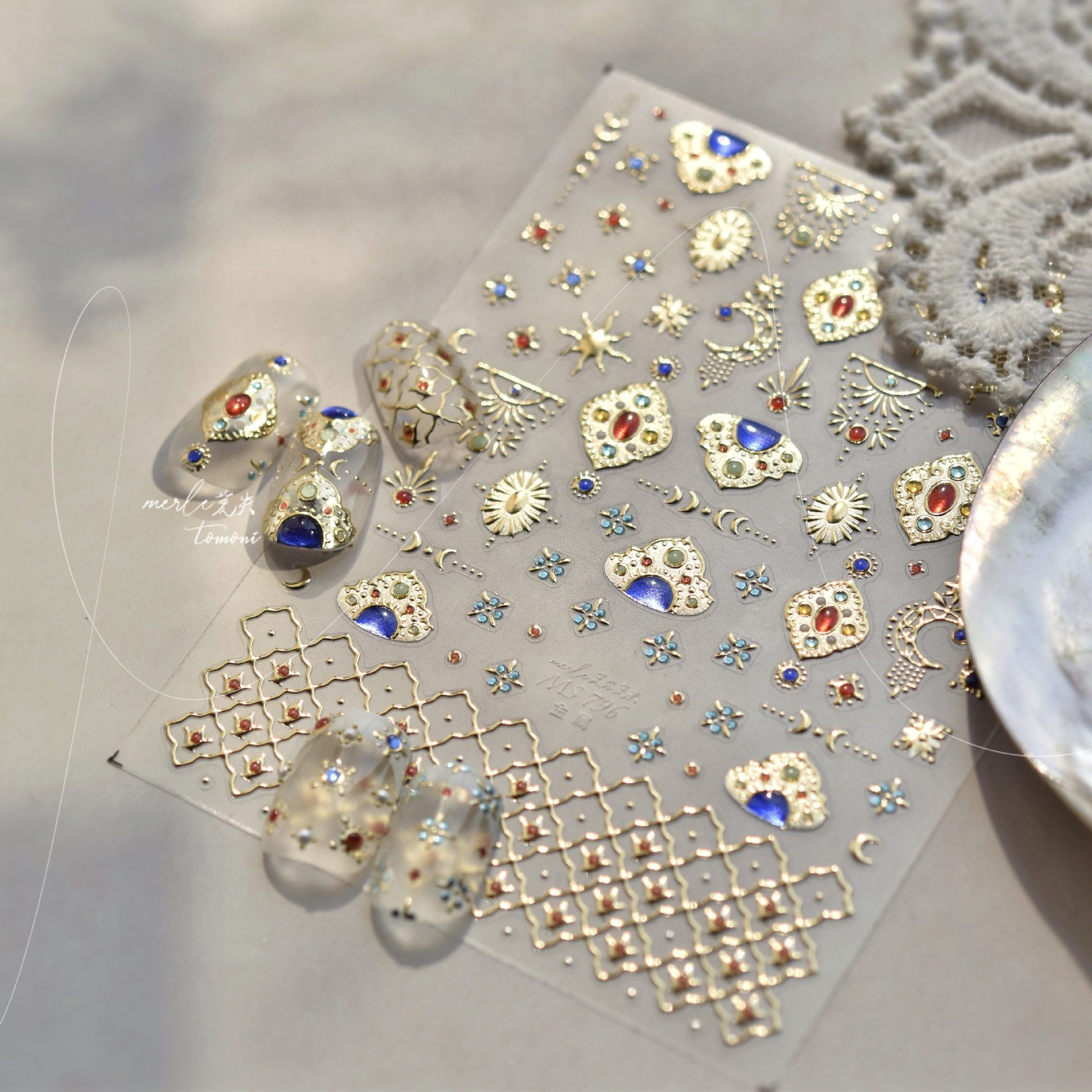 新款烫金波西米亚美甲贴纸复古宫廷风轻奢花纹图腾网红指甲装饰贴,彩妆/香水/美妆工具,指甲装饰,淘宝优惠券,粉丝福利购,淘宝优惠卷