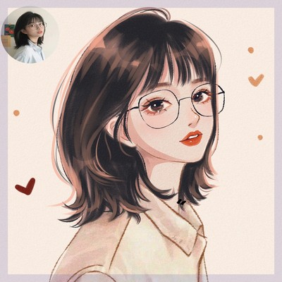 头像定制原创水晶风画师约稿漫画卡通设计情侣照片微信画头像