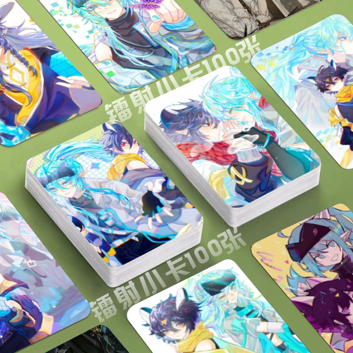 伽小CP镭射小卡100张开心超人联盟照片定制3寸圆角lomo卡片明信片