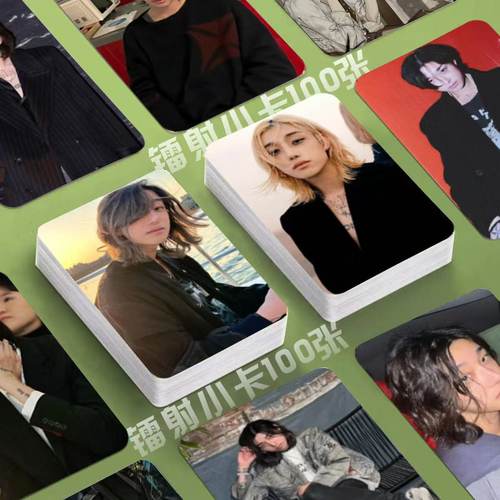 loren李圣俊镭射小卡100张韩星专辑照片定制3寸圆角lomo卡明信片