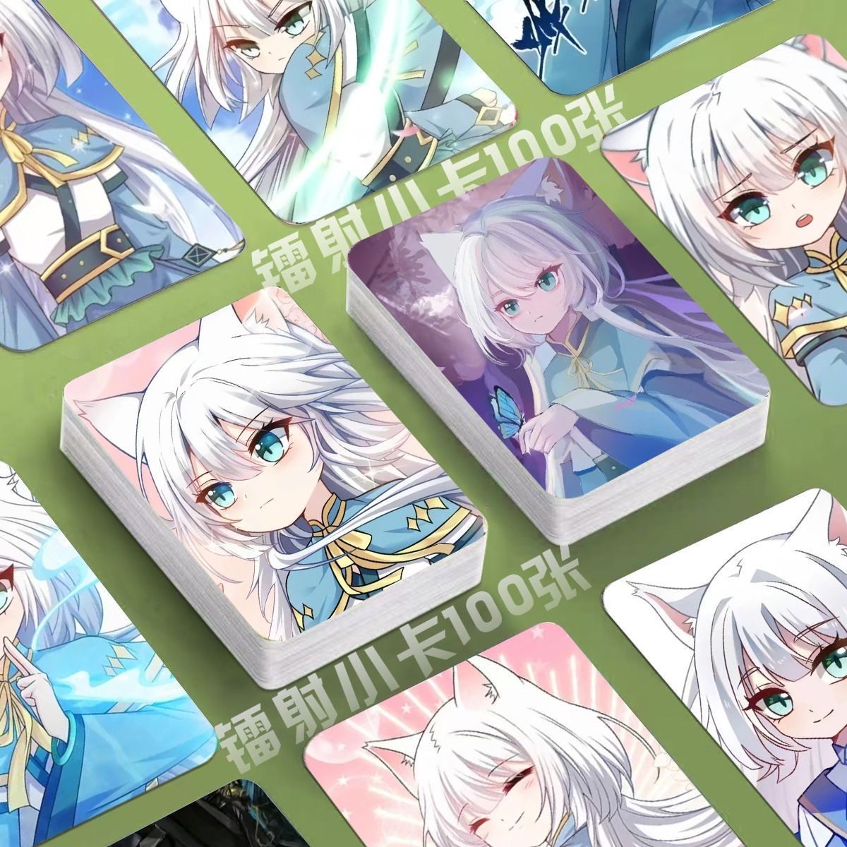 猫白灵镭射小卡海报奇喵君故事同款lomo卡明信片三寸拍立得签名照,文具电教/文化用品/商务用品,贺卡/明信片,淘宝优惠券,粉丝福利购,淘宝优惠卷