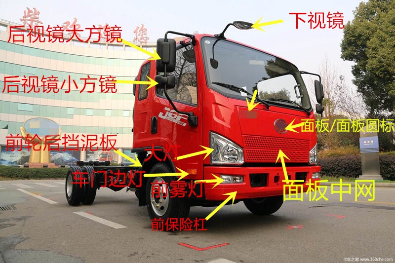 一汽新款轻卡j6f解放前保险杠