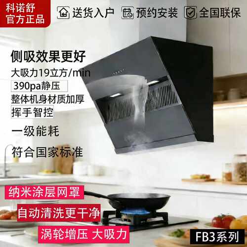 大吸力抽油烟机家用厨房公寓侧吸强力吸触控挥手抽烟机免拆洗商用
