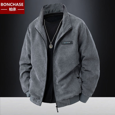 秋季新款灯芯绒外套男春秋款