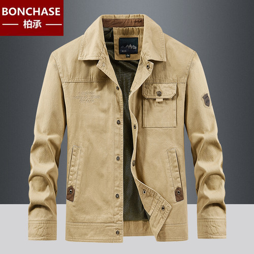 夹克男翻领休闲夹克男装