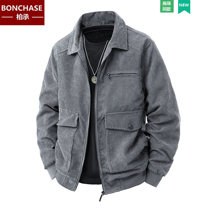 灯芯绒外套男士春秋2025新款