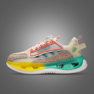 网面透气休闲鞋 减震运动鞋 爆米花防滑轻便男士 旋转纽扣免系带男鞋