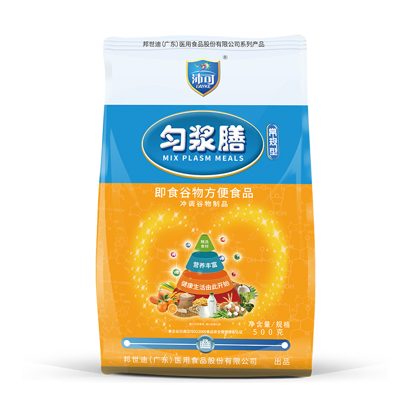 PAYKE沛可匀浆膳常规型流食代餐营养补充500g冲调谷物粉官方正品