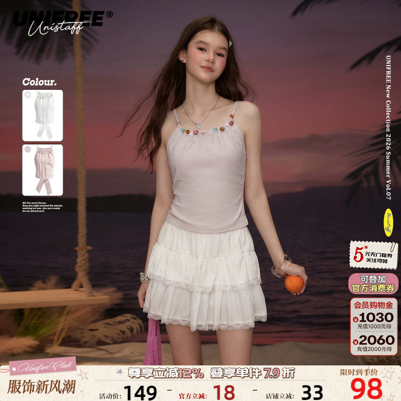 UNIFREE修身吊带波西米亚风图片