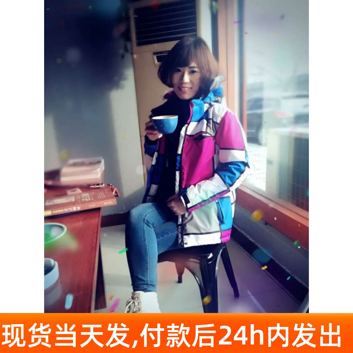 外贸原单韩国专业滑雪服单板成人女冬季冲锋衣户外衣棉服加厚高端