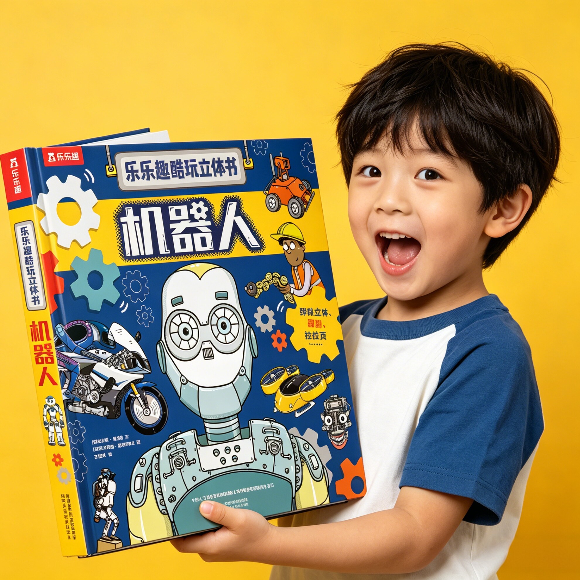 【大开本】绘本3到6岁宝宝机关书机器人立体书儿童3d立体翻翻书漫画书适合小学生看的课外书4578岁幼儿园阅读绘本故事科普百科书籍