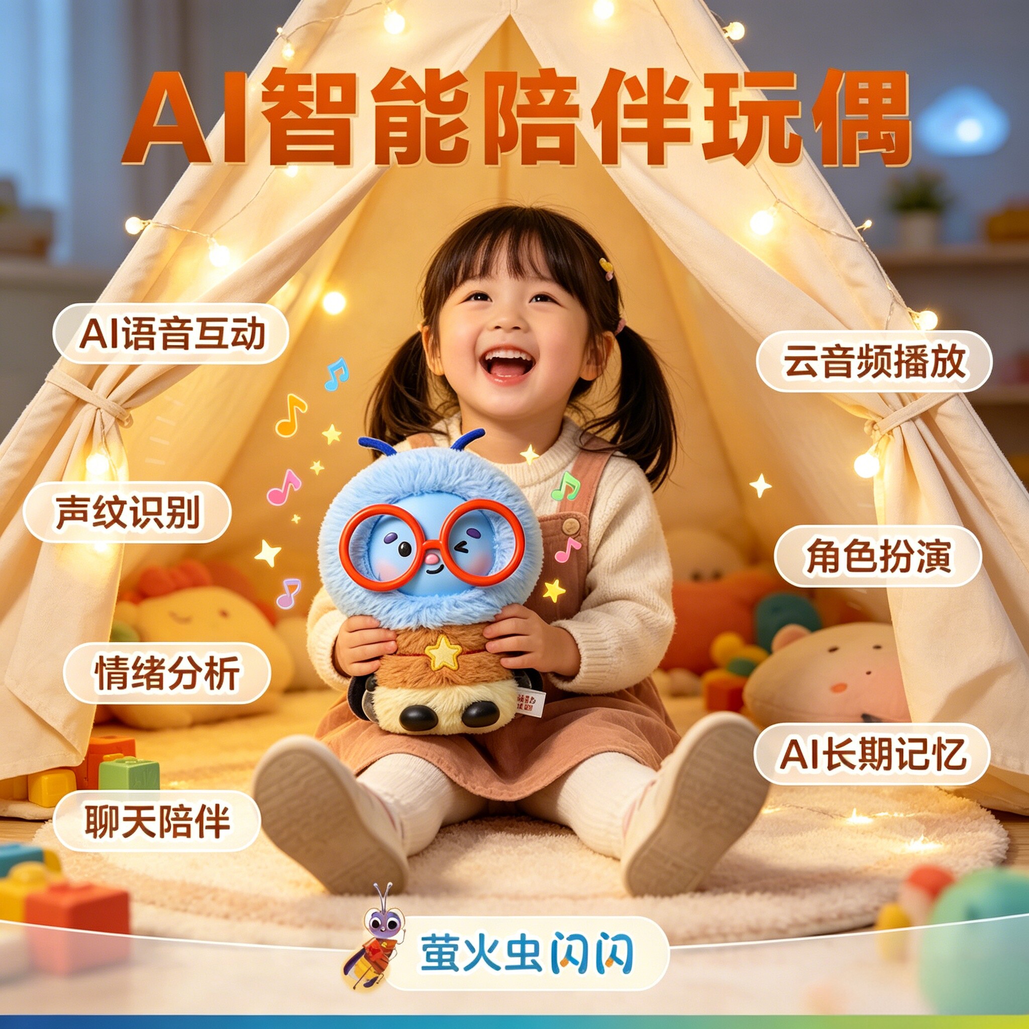 莉莉兰智能陪伴玩偶发声玩具