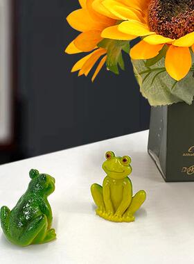 跨境北欧风树脂工艺摆件卡通创意乌龟青蛙微景观花园装饰品小摆件