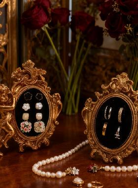 跨境拍照道具维多利亚风耳环美甲戒指托摆件相框饰品托首饰展示架