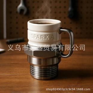跨境新款Spark Plug Mug火花塞马克杯机械发动机马克杯杯子装饰品