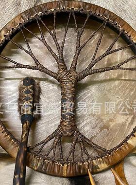 跨境生命之树摆件装饰品设计家居庭院装修田园鼓创意艺术摆件树脂