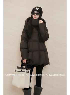 25冬新款加厚保暖连帽95鹅绒服时尚休闲羽绒服DF7299