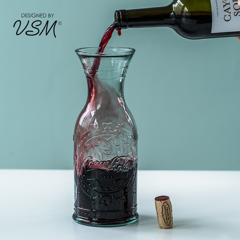 醒酒器西班牙进口vsm创意浮雕玻璃红白葡萄酒倒存酒具香槟分酒壶