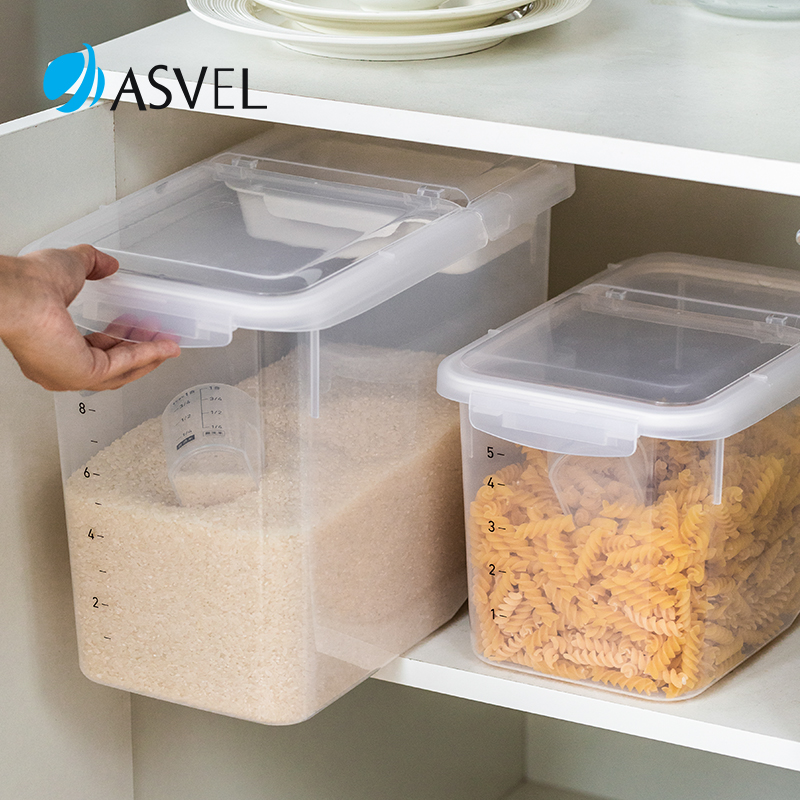 日本asvel米桶面粉五谷杂粮收纳